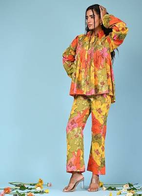 Multicolour printed shirt  coord 5