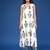 White blue cotton handblock a-linecoord