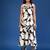 White & black printed cotton a-line coord