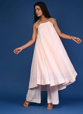 Peach dobby cotton coord 3