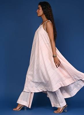 Peach dobby cotton coord 4