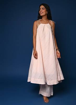 Peach dobby cotton coord 5