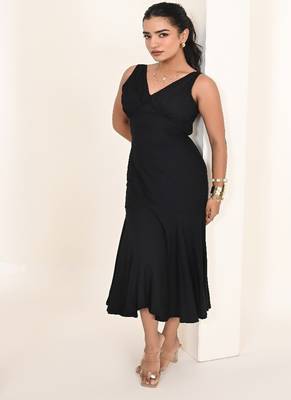 Black rayon dress 3