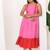 Red & pink cotton dress