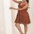 Brown cotton crepe dress