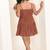 Brown cotton crepe dress