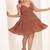 Brown cotton crepe dress