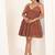 Brown cotton crepe dress