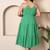 Green cotton crepe dress