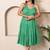 Green cotton crepe dress