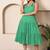 Green cotton crepe dress