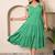 Green cotton crepe dress