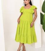 Lime green cotton dress