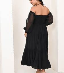 Black georgette dress