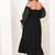 Black georgette dress