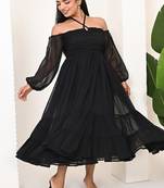 Black georgette dress