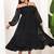 Black georgette dress
