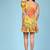 Multicolour printed cotton ruffle dress