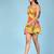 Multicolour printed cotton corset dress