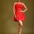 Red cotton corset dress