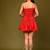 Red cotton corset dress