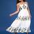 White block print tiered cotton maxi-dress