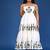 White block print tiered cotton maxi-dress