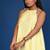 Yellow dobby cotton dress