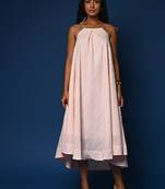 Peach dobby cotton dress