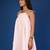 Peach dobby cotton dress