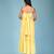 Butter yellow tiered cotton maxi-dress
