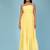 Butter yellow tiered cotton maxi-dress