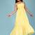 Butter yellow tiered cotton maxi-dress