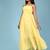 Butter yellow tiered cotton maxi-dress
