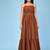Brown tiered cotton maxi-dress