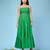 Green tiered cotton maxi-dress