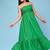 Green tiered cotton maxi-dress
