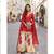 Red party wear semi stitched gharara suits