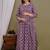 Purple aaysa floral printed pure cotton flared maternity maxi dress