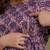 Purple aaysa floral printed pure cotton flared maternity maxi dress