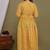 Yellow aaysa floral printed pure cotton flared maternity maxi dress