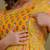Yellow aaysa floral printed pure cotton flared maternity maxi dress
