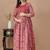 Pink aaysa floral printed pure cotton flared maternity maxi dress