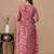 Pink aaysa floral printed pure cotton flared maternity maxi dress