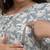 Sea green aaysa floral printed pure cotton flared maternity maxi dress