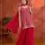 Pink georgette Embroidered Salwar suit-Full Stitched Free size