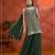 Dark green georgette semi stitched wedding suits