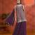 Dark purple georgette semi stitched wedding suits