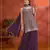 Dark purple georgette Embroidered Salwar suit-Full Stitched Free size