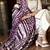 Off White Cotton Kurta Set with Purple Ikat Dupatta